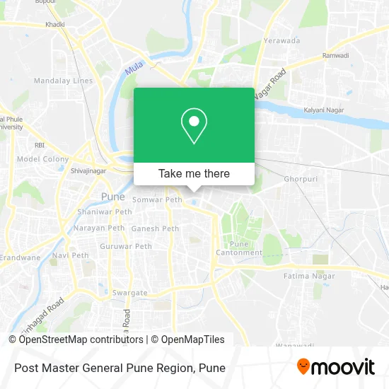 Post Master General Pune Region map