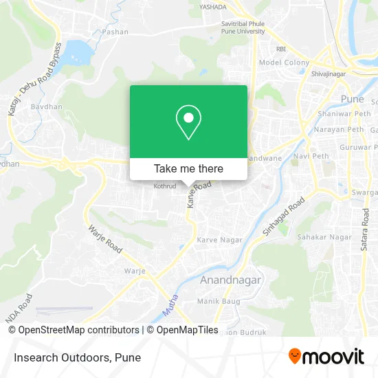 Insearch Outdoors map