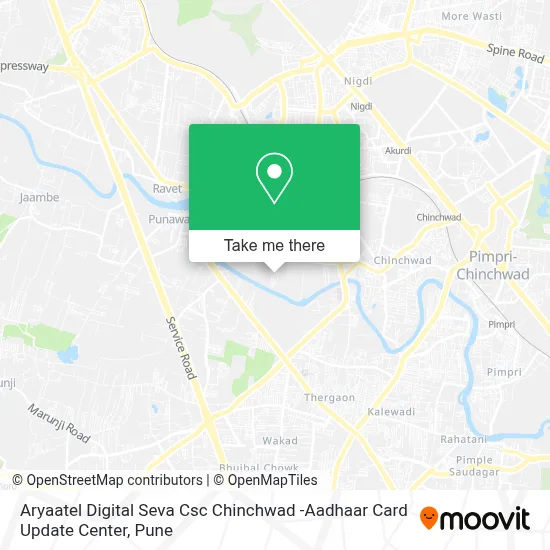 Aryaatel Digital Seva Csc Chinchwad -Aadhaar Card Update Center map