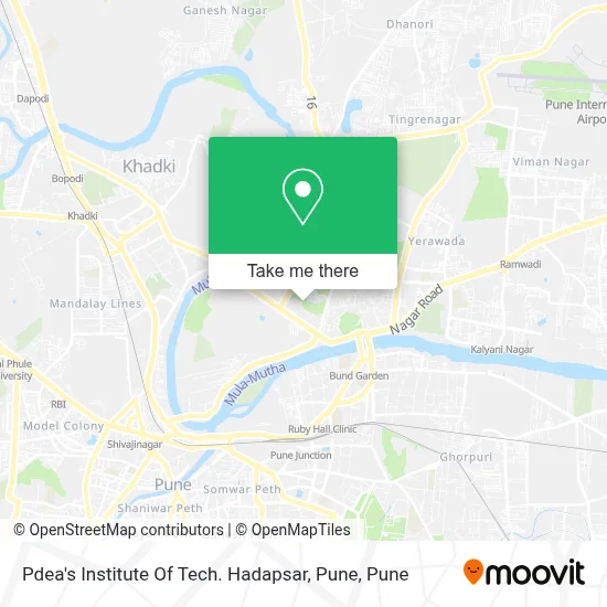 Pdea's Institute Of Tech. Hadapsar, Pune map