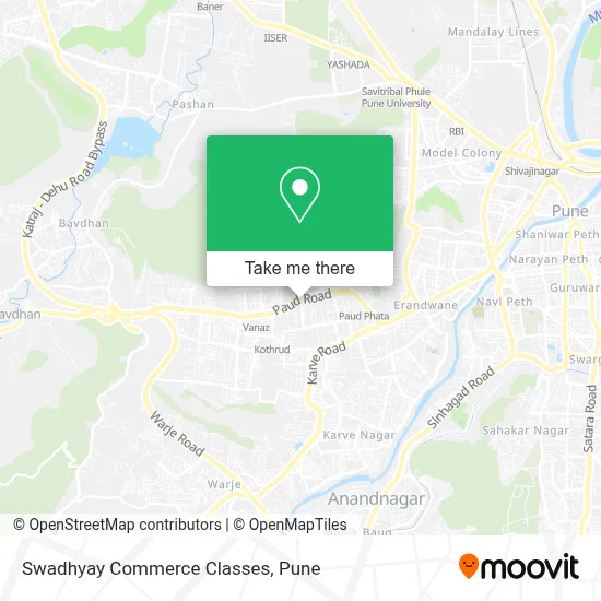 Swadhyay Commerce Classes map