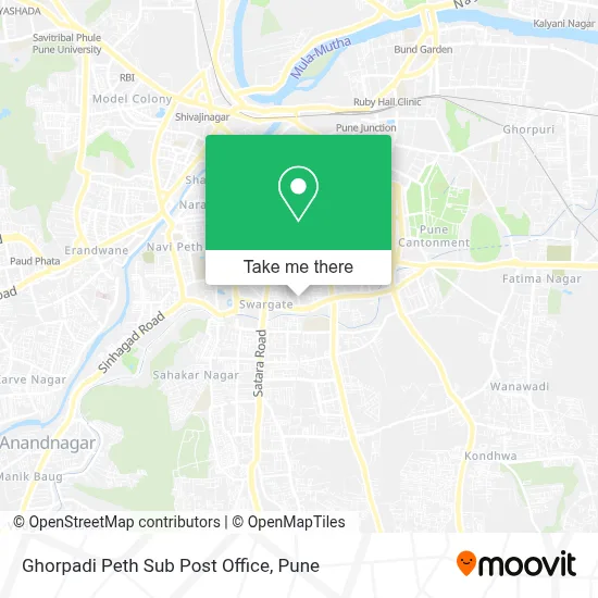 Ghorpadi Peth Sub Post Office map