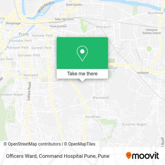 Officers Ward, Command Hospital Pune map