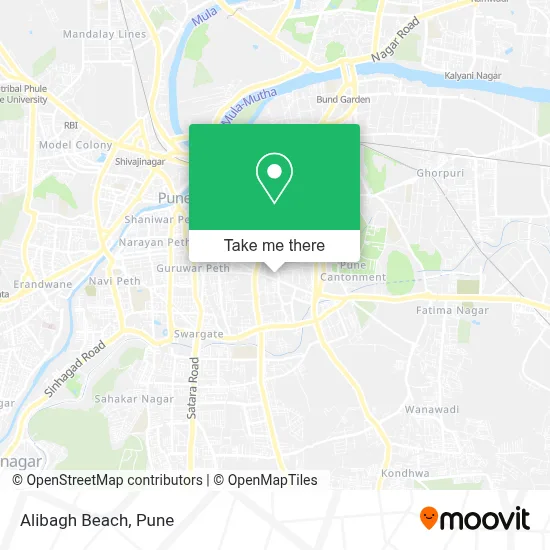 Alibagh Beach map