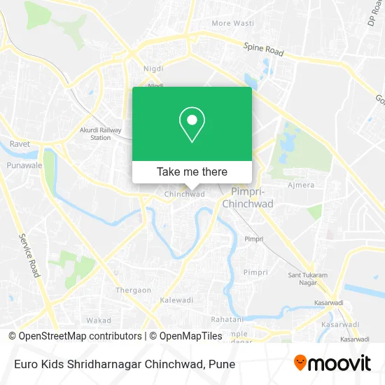 Euro Kids Shridharnagar Chinchwad map