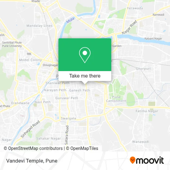 Vandevi Mandir map