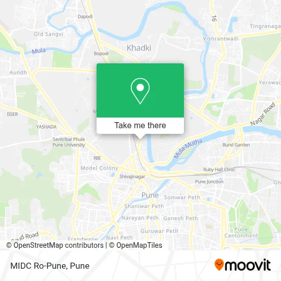 MIDC Ro-Pune map