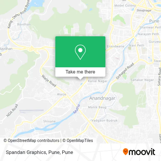 Spandan Graphics, Pune map