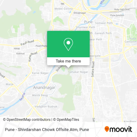 Pune - Shivdarshan Chowk Offsite Atm map