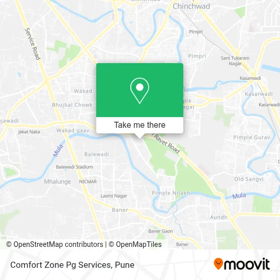 Comfort Zone Pg Services map
