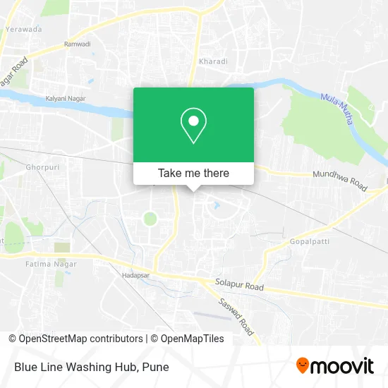 Blue Line Washing Hub map