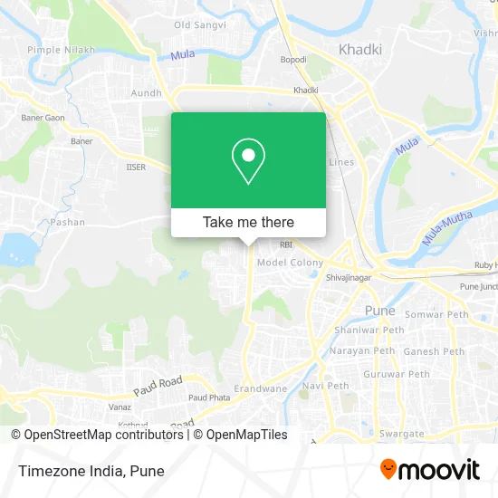 Timezone India map