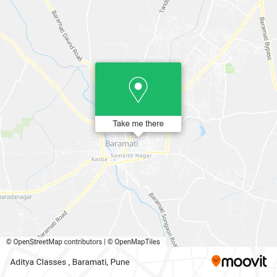 Aditya Classes , Baramati map