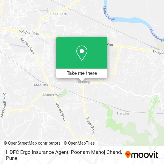 HDFC Ergo Insurance Agent: Poonam Manoj Chand map