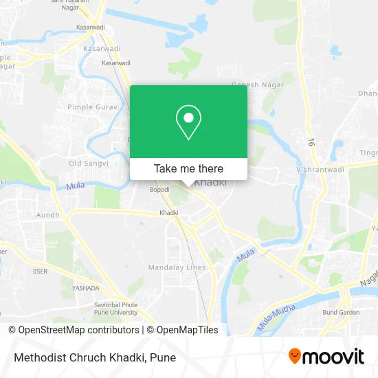 Methodist Chruch Khadki map
