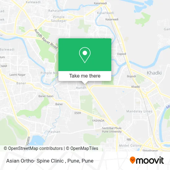 Asian Ortho- Spine Clinic , Pune map