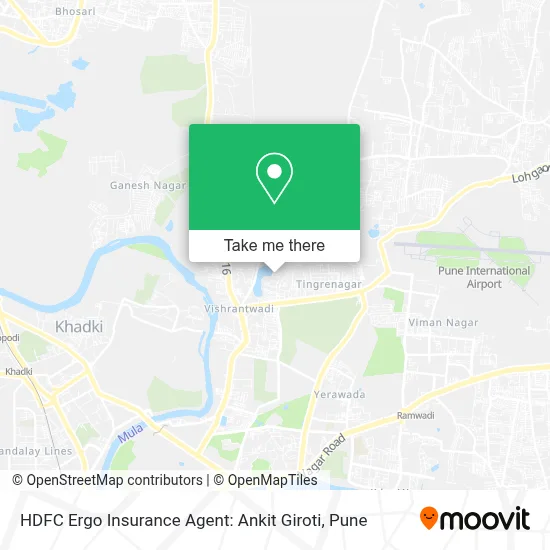HDFC Ergo Insurance Agent: Ankit Giroti map