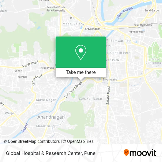 Global Hospital & Research Center map