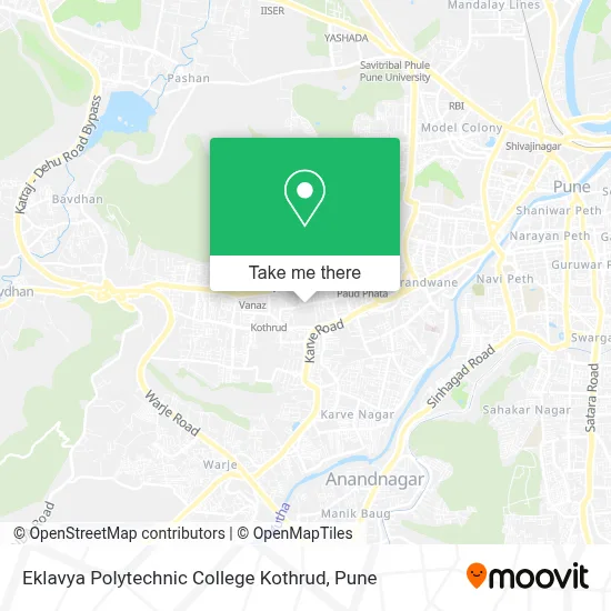 Eklavya Polytechnic College Kothrud map