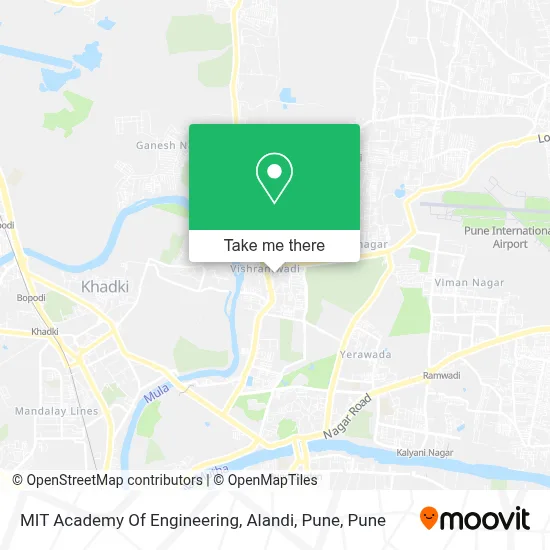MIT Academy Of Engineering, Alandi, Pune map