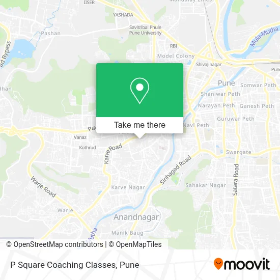 P Square Coaching Classes map