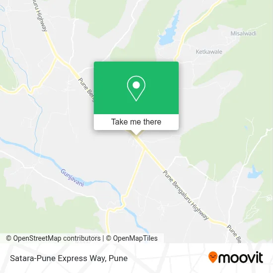 Satara-Pune Express Way map