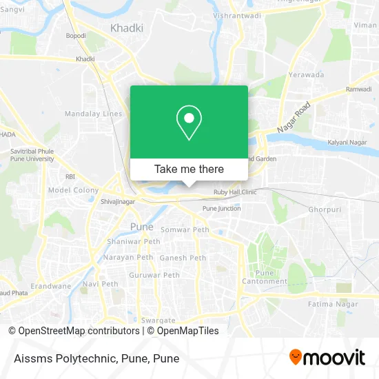Aissms Polytechnic, Pune map