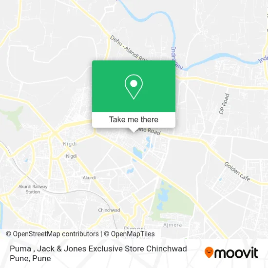 Puma , Jack & Jones Exclusive Store Chinchwad Pune map