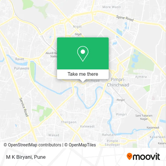 M K Biryani map