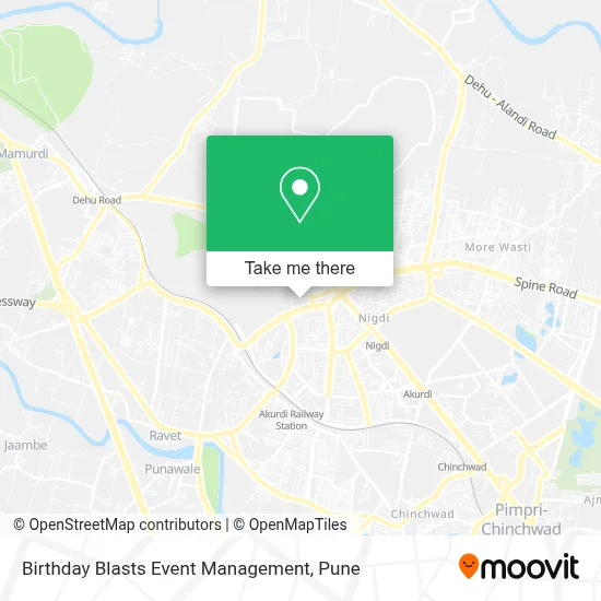 Birthday Blasts Event Management map