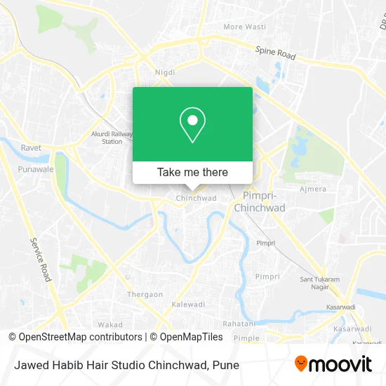 Jawed Habib Hair Studio Chinchwad map