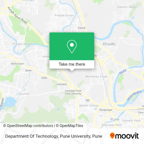 Department Of Technology, Pune University map