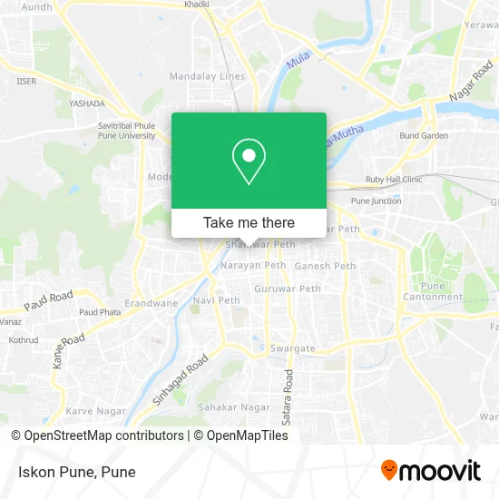 Iskon Pune map