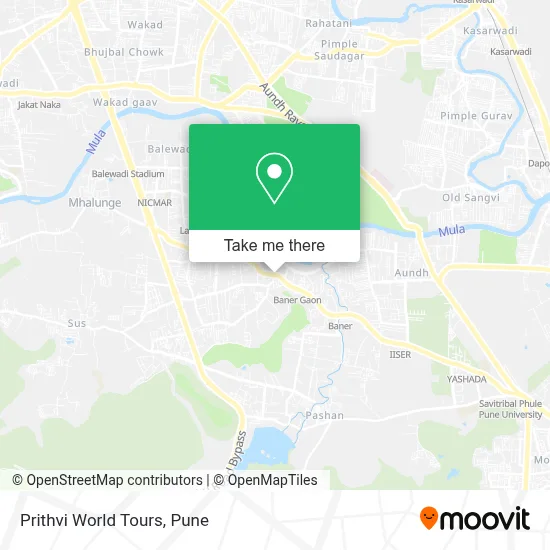 Prithvi World Tours map