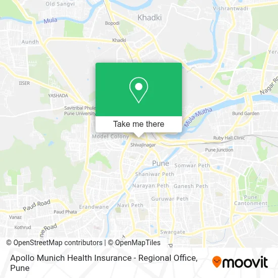 Apollo Munich Health Insurance - Regional Office map