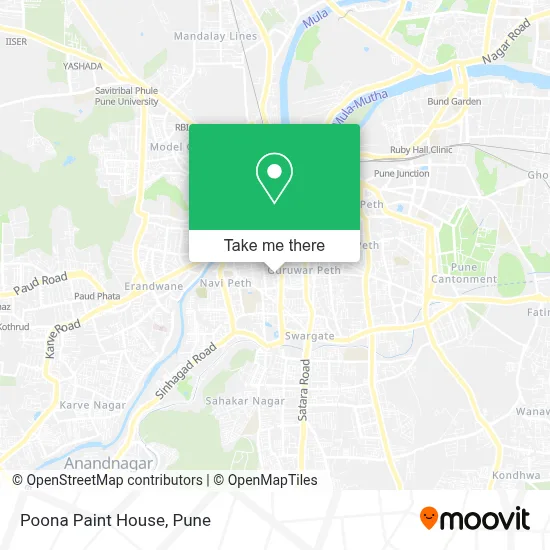 Poona Paint House map