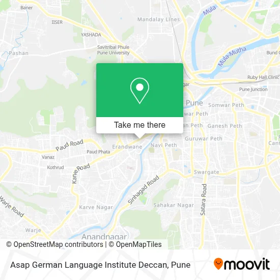 Asap German Language Institute Deccan map