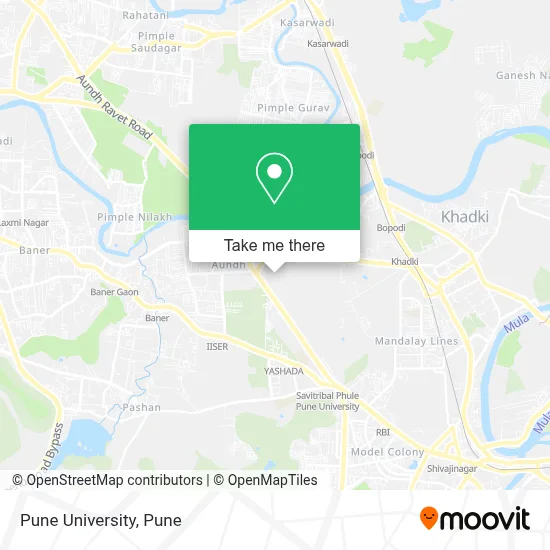 Pune University map