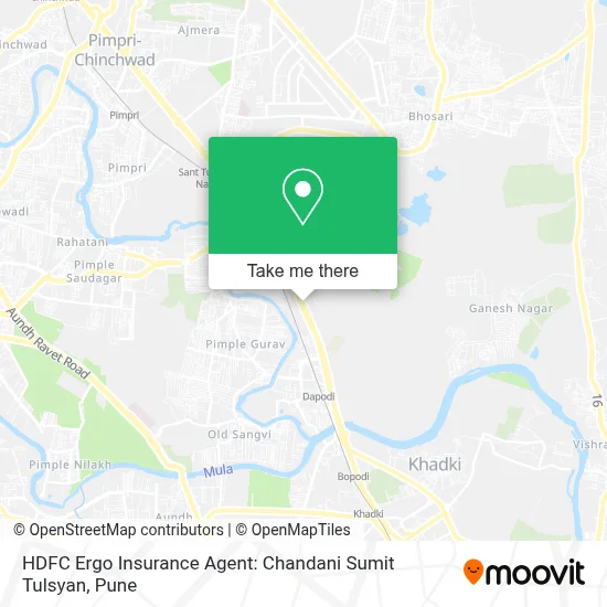 HDFC Ergo Insurance Agent: Chandani Sumit Tulsyan map
