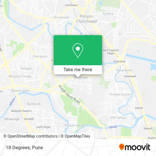 18 Degrees map