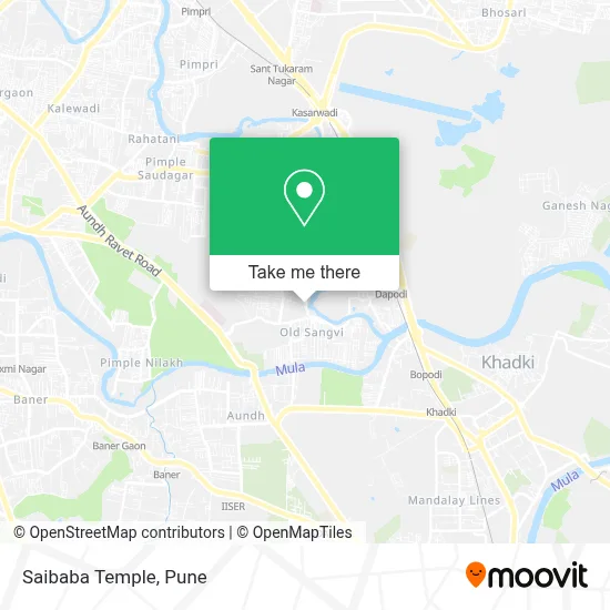 Saibaba Temple map