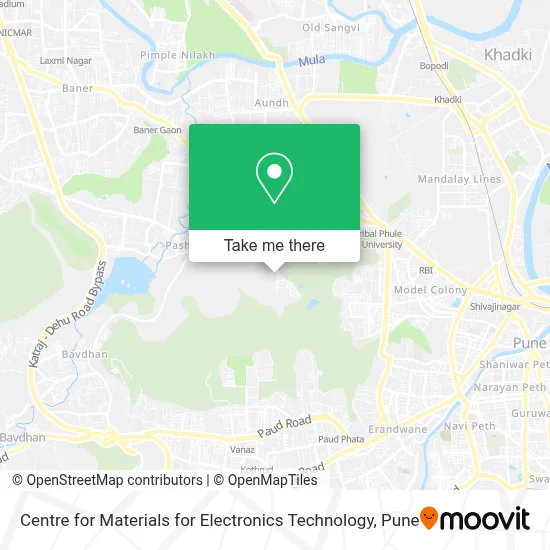 Centre For Materials For Electronics Technology map