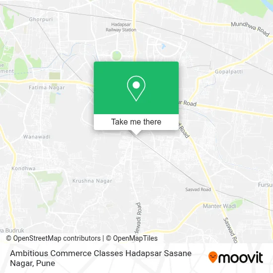 Ambitious Commerce Classes Hadapsar Sasane Nagar map