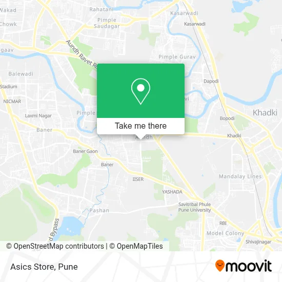 Asics Store map