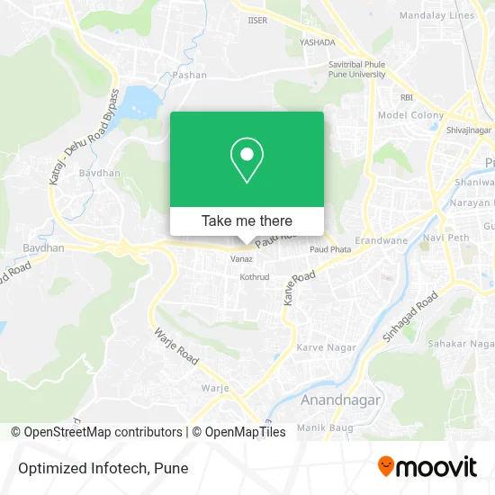 Optimized Infotech map