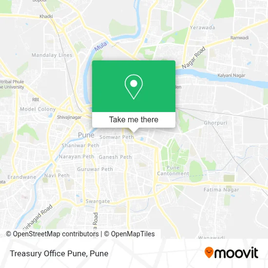 Treasury Office Pune map