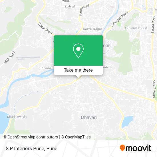 S P Interiors.Pune map