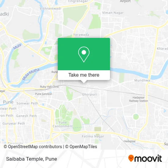 Saibaba Temple map