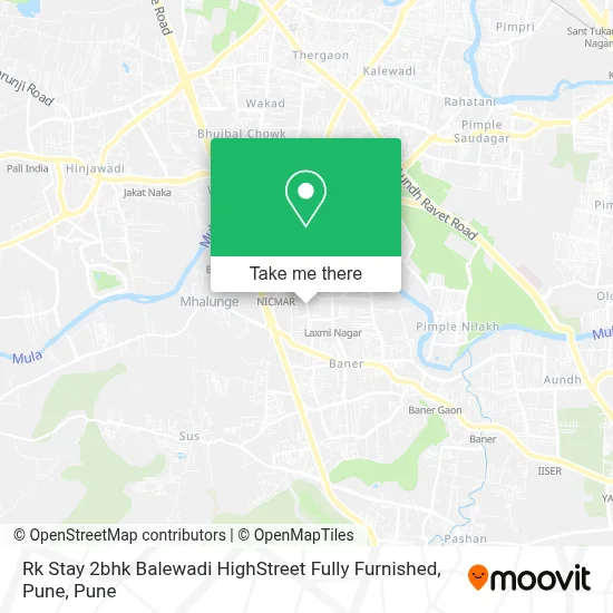 Rk Stay 2bhk Balewadi HighStreet Fully Furnished, Pune map