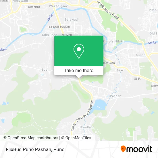 FlixBus Pune Pashan map